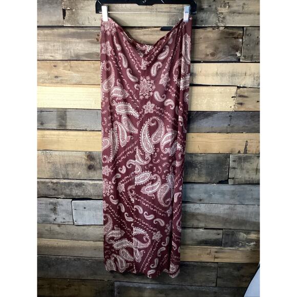 Resa X Jojo Ziggy Skirt Brown Bandana Print Mesh SKirt Size Large - Picture 3 of 3